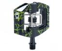 Crank Brothers Mallet E LS Limited Edition Splatter Pedals Green