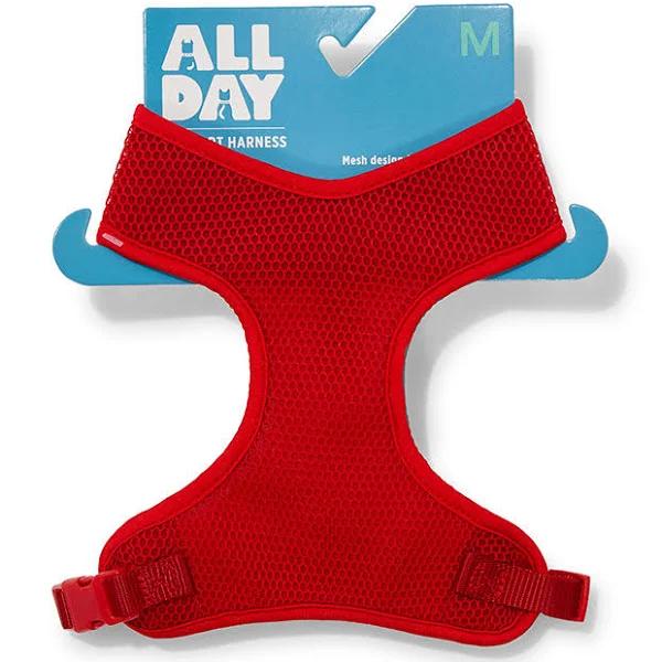 All Day Mesh Dog Harness Red M