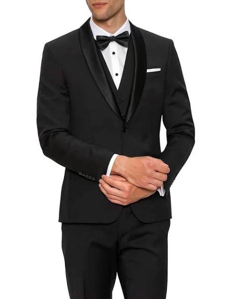 Gibson Slim Fit Black Spectre Dinner Jacket F34087 Black 92S