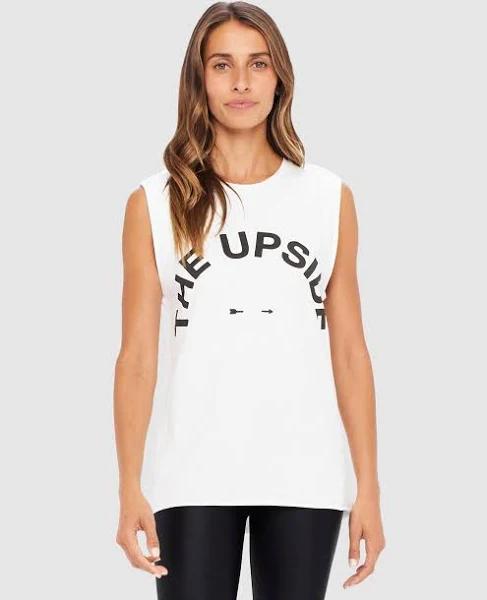 The Upside Womens Muscle Tank White XL