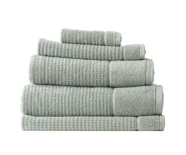 Renee Taylor Cambridge Textured 5 Piece Eucalyptus Towel Pack