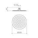 Caroma Urbane II 200mm Round Rain Shower - Gunmetal