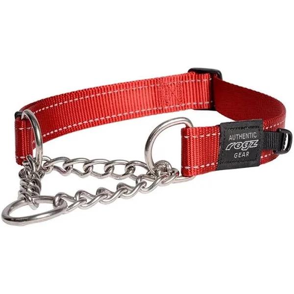 Rogz Control Obdeience Chain Dog Collar Red Small