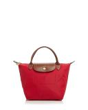 Longchamp Le Pliage Medium Nylon Short Handle Tote Red