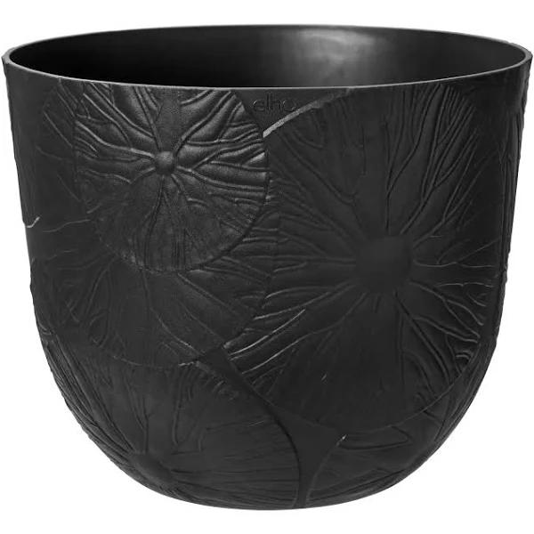 Elho 38cm Black Fuente Lily Outdoor Plant Pot