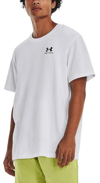 Under Armour Men's Logo Embroidered Heavyweight Short Sleeve White 3XL