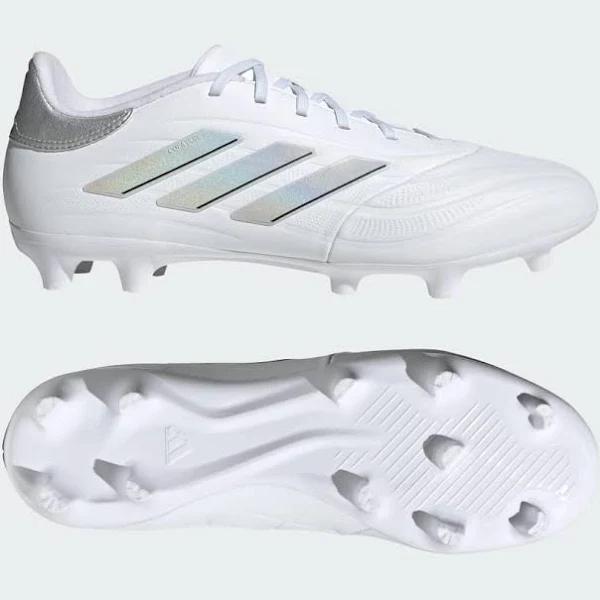 adidas-Copa Pure II League Firm Ground Boots-Unisex-Cloud White / Cloud White / Silver Metallic-M 6 / W 7