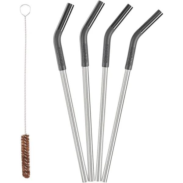 Klean Kanteen Stainless Steel Straws - 4 Pack Black