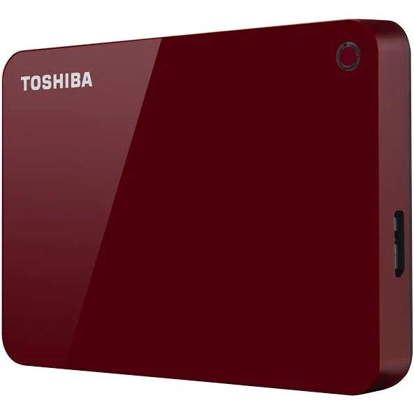 Toshiba Canvio Advance 1TB Portable External Hard Drive USB 3.0, Red (HDTC910XR3AA)