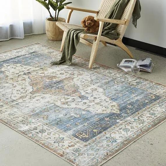 Kindred Blair Washable Floor Rug Blue by Freedom