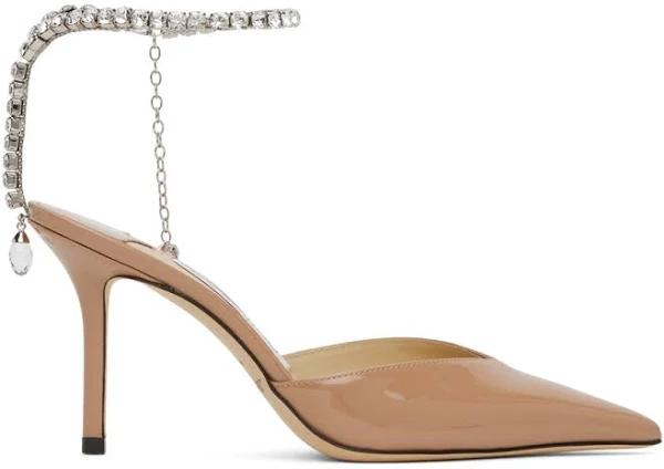 Jimmy Choo Beige Saeda 85 Heels Women Pink