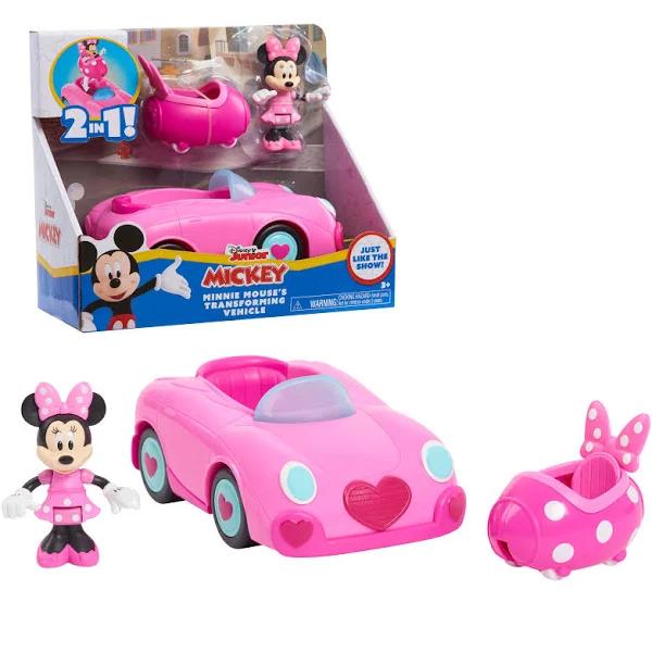 Disney Junior Minnie Mouse Transforming 15cm Vehicle/8cm Figure Toy 3y+