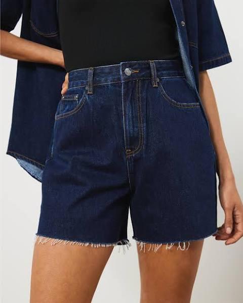 Atmos&Here - Women's Blue Denim - Mila Denim Shorts - Size 12 at The Iconic