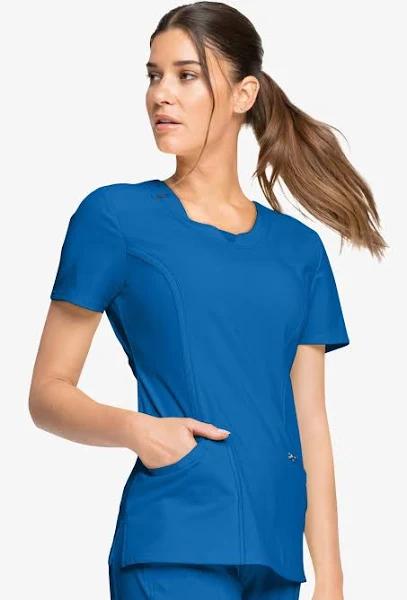 Cherokee Infinity Scrubs Round Neck Scrub Top - 3x - Royal