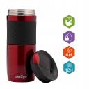 Contigo Byron Snapseal Travel Mug, Stainless Steel Thermal Mug, Vacuum Flask, Leakproof Tumbler, Coffee Mug With Bpa Free Easy-Clean Lid, 470 ml, Red