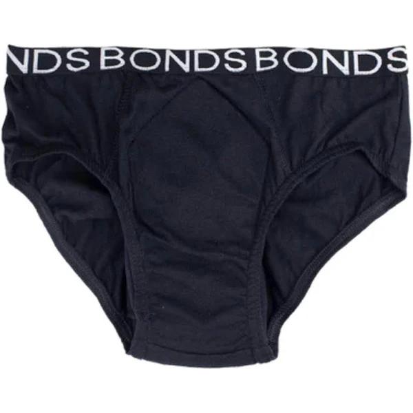 NightNDay Boy's Bonds Hipster Incontinence Underwear Black With White Trim / 14-16 Years