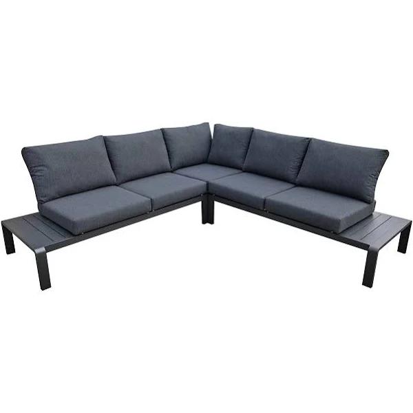 Mimosa Charcoal Solaris Corner Sofa with Side Tables