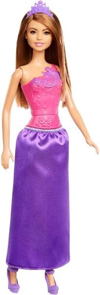 Barbie - Princess Doll Brown Hair Doll Purple Dress