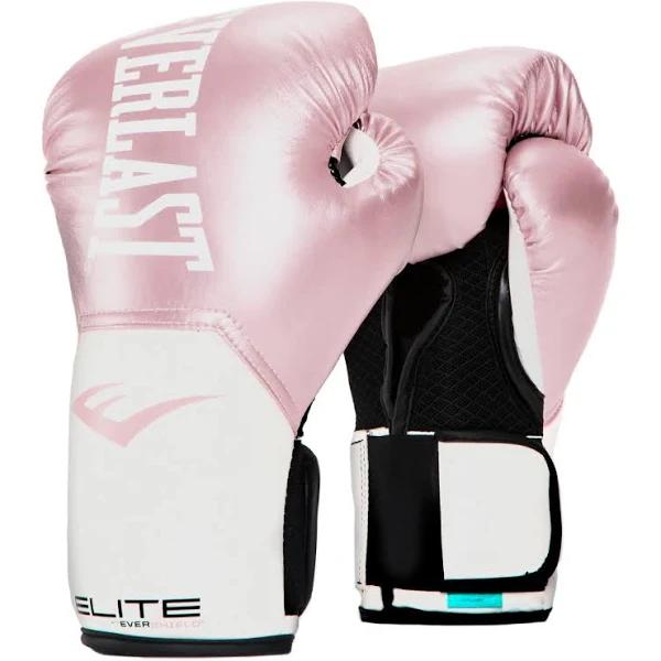 Everlast Elite Pro Style Training Gloves, Pink/White, 8 oz