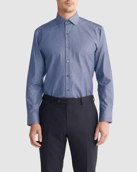 Calvin Klein Slim Long Sleeves Shirt in Denim Blue 42