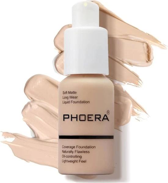 Phoera Face Foundation,Liquid Foundation,Foundation Full Coverage Long Lasting Perfect 30ml Matte Oil Control Concealer 7 Colors Optional,Great Choice