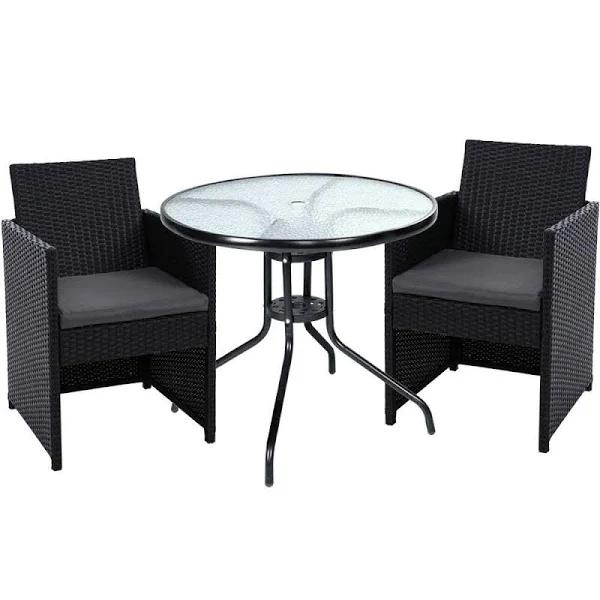 Patio Furniture Dining Chairs Table Patio Setting Bistro Set Wicker Tea Coffee Cafe Bar Set