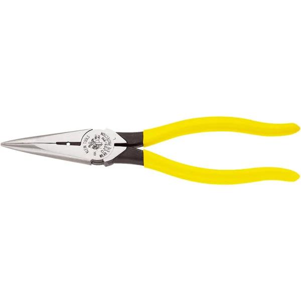 Klein Tools D203-8N Long Nose Side Cutting Pliers, Stripping, 8"