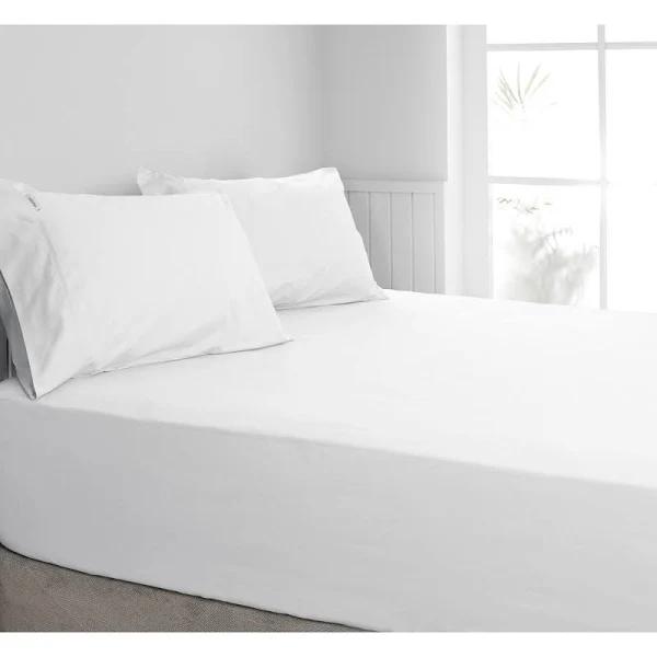 Algodon 300TC Cotton Fitted Combo Sheet Set White / Double