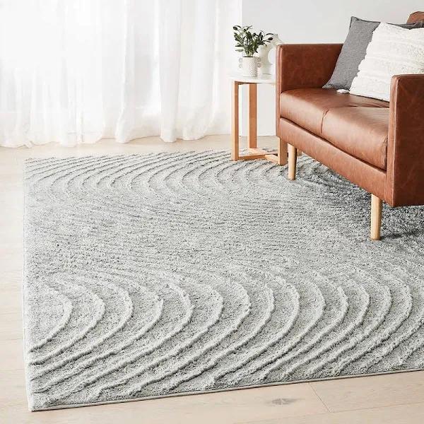 Kmart Axel Tufted Rug - Grey, Large - 235cm x 160cm