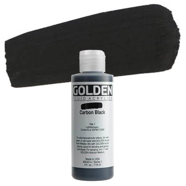 Golden Fluid Acrylic 118ml Carbon Black