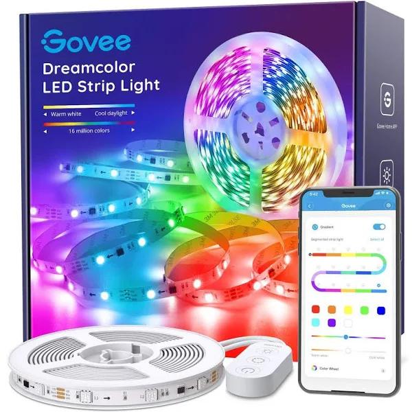 Govee Led Strip Lights RGBIC, 16.4ft Bluetooth Color Changing Led Lights with Segmented App Control, Smart Led Strip Color Picking, Music Sync Led