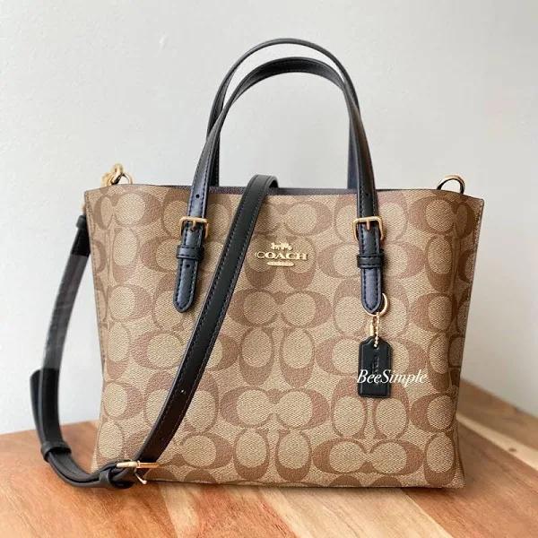 Coach Green Mollie Tote 25 in Signature Canvas