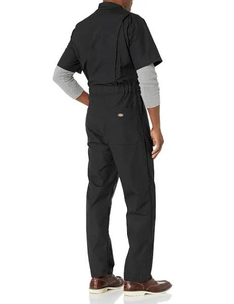 Dickies Men's Short Sleeve Coverall, Black, Medium Regular