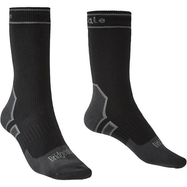 Bridgedale StormSock Lightweight Boot Socks Black/Mid Grey Medium 710089-845-M