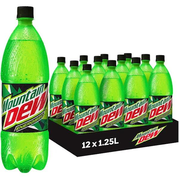 Mountain Dew Energised Soft Drink, 12 x 1.25L