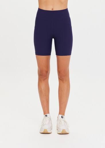 The Upside Peached 6in Pocket Spin Shorts, Navy, XS, Recycled Polyamide/Elastane