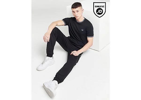 Fred Perry Twin Tipped Ringer Short Sleeve T-Shirt - Black