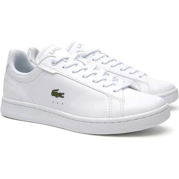 Lacoste Carnaby Pro Tonal Leather Sneakers in White 7