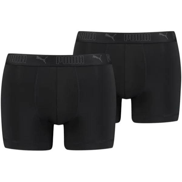 Sport Men's Microfiber Boxers - 2 Pack in Black, Size Large by Puma