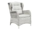 Rosebud 4-Piece Wicker Outdoor Lounge Setting — White Shell by FurnitureOkay, With 3-Seater