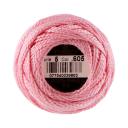 DMC Perle 5 Cotton #605 Very Light Cranberry 10g Ball 45m