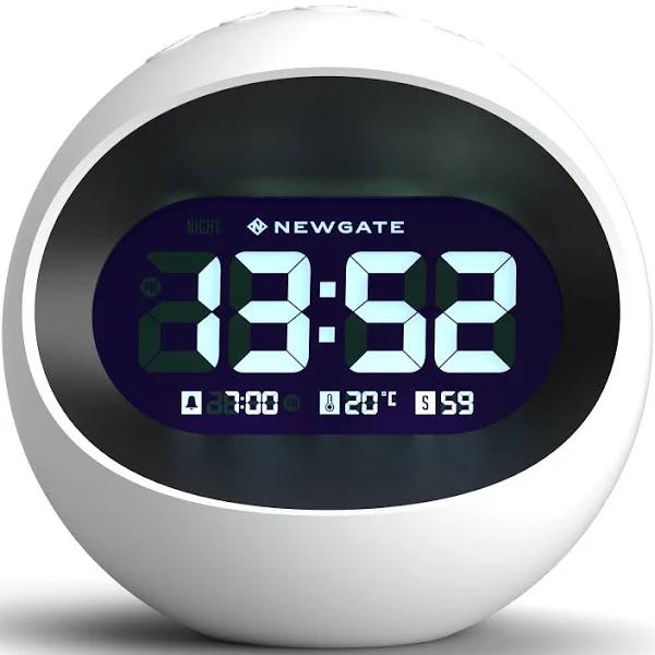 Newgate Centre of The Earth LCD Alarm Clock - White