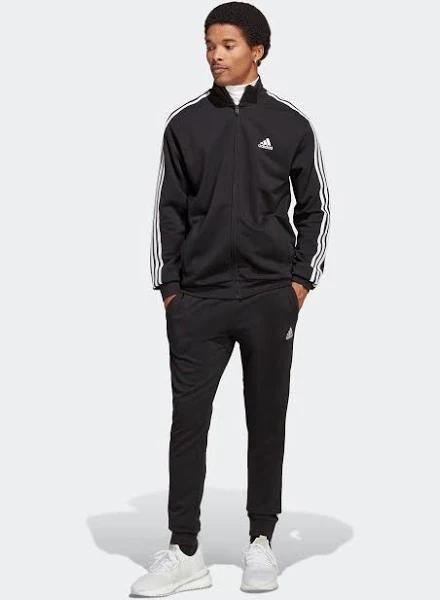 Adidas Basic 3 Stripes French Terry Tracksuit Black 2XL Man