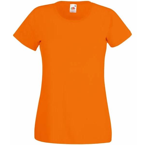 Fruit of The Loom Ladies/Womens Lady-Fit Valueweight Short Sleeve T-Shirt Orange 2XL