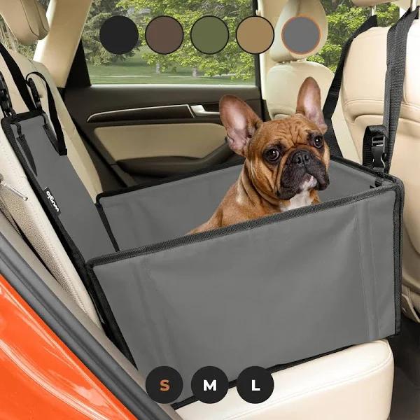 Wuglo Extra Stable Dog Car Seat - Reinforced Car Dog Seat for Medium-sized Dogs with 4 Fastening Straps - Robust and Pet Car Seat for The Back Seat