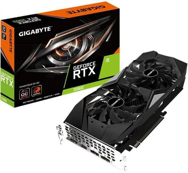 Gigabyte GeForce RTX 2060 WINDFORCE OC 6G Graphics Card GV-N2060WF2OC-6GD