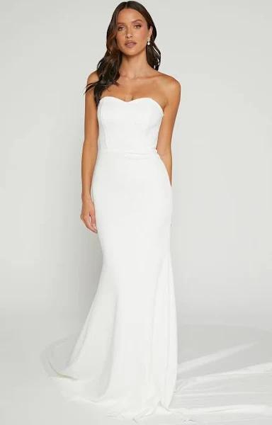 White Bridal Gown - Strapless Mermaid Gown