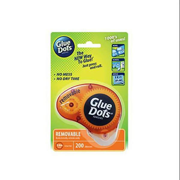 Glue Dots 10mm Removable Dots With Dispenser 200 Pack