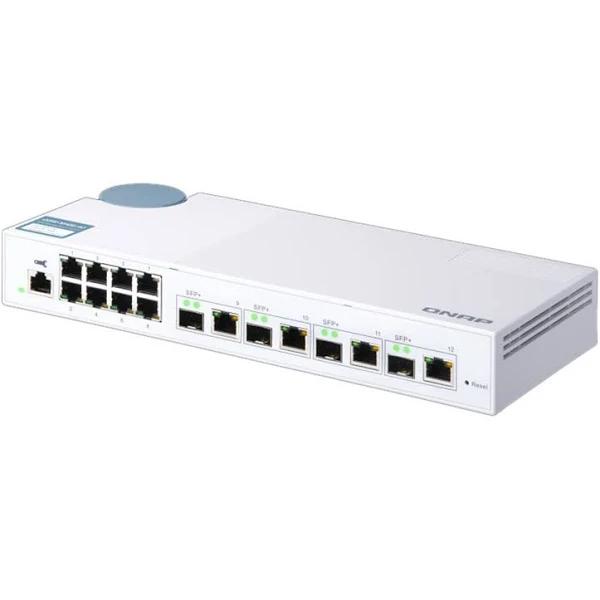 QNAP QSW-M408-4C, 8 Port 1Gbps, 4 Port 10g SFP+/ NBASE-T Combo, Web Management Switch