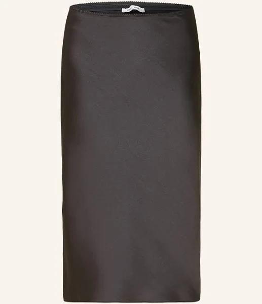 David Jones Samsoe Samsoe Agneta Midi Skirt in Phantom, Size Medium